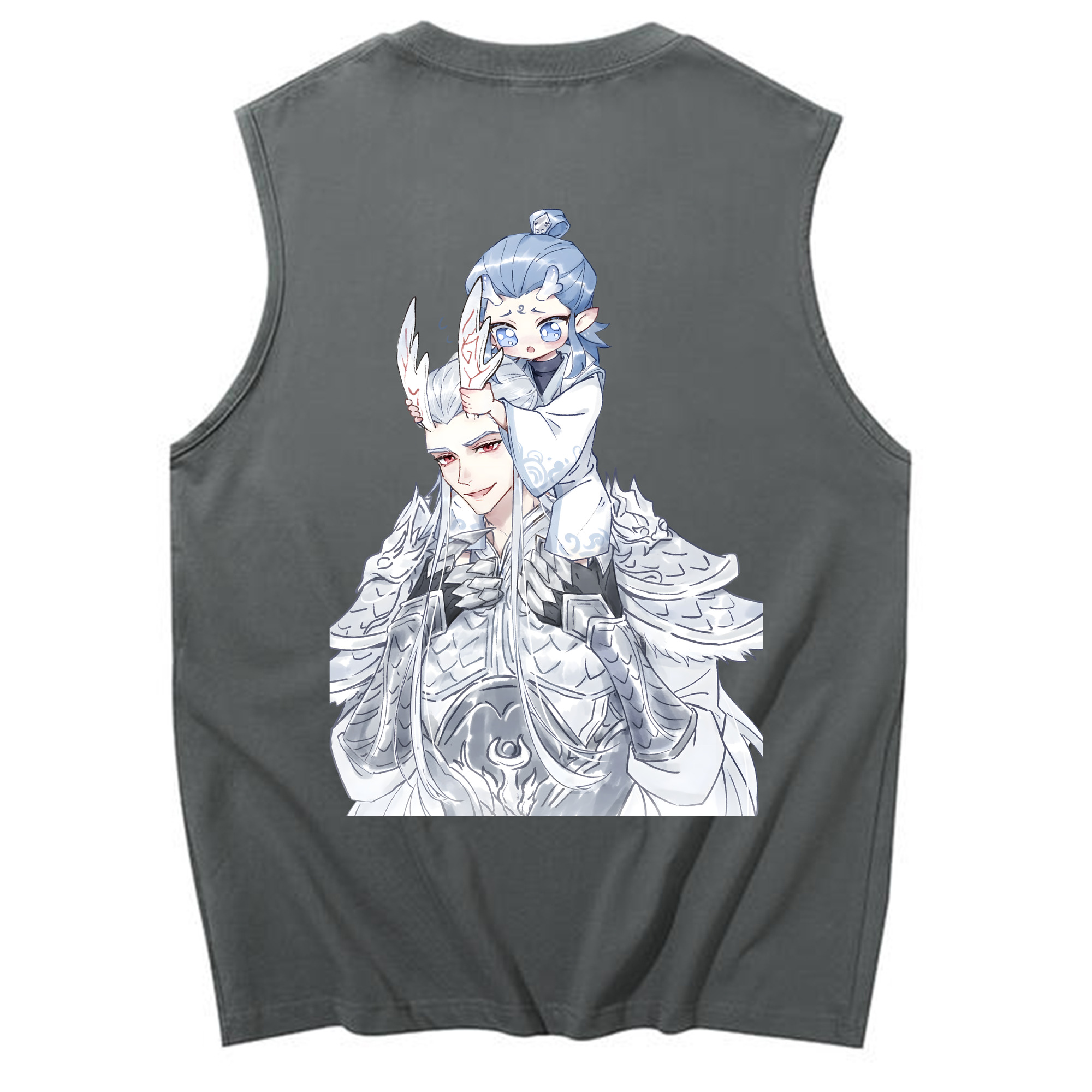 （画像用） Ne Zha 2 ナタ 魔童の大暴れ コットン100％タンクトップ（背面プリント）